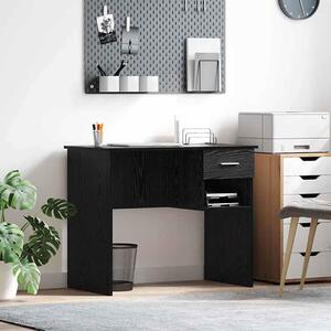 Maison Exclusive – Písací stôl, čierna farba, vzhľad dreva, materiál: drevotrieska, rozmer: 90 x 49 x 75 cm