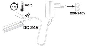 LED Pásik NEON 5m LED/40W/24V modrá IP65