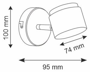 LED Nástenné bodové svietidlo KUBIK LED/4,2W/230V biela