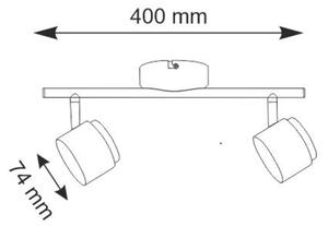 LED Bodové svietidlo KUBIK 2xLED/4,2W/230V biela
