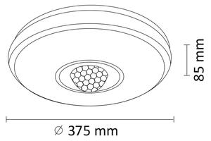 LED RGB Stmievateľné stropné svietidlo MAGIC DISCO LED/18W/230V + diaľkové ovládanie