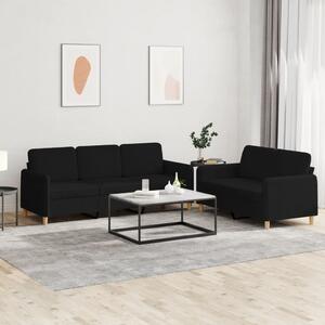 Maison Exclusive – 2-dielna sedacia súprava s vankúmi, ierna látka