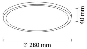 LED Stropné svietidlo WOODY LED/15W/230V pr. 28 cm