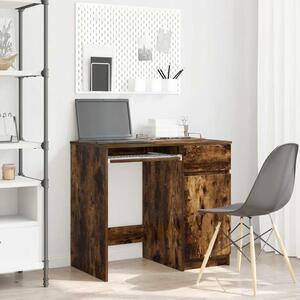 Maison Exclusive - písací stôl z dymového dubu 86x49x76 cm drevený materiál