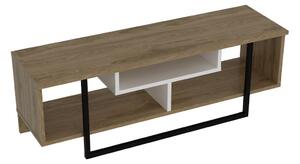 Kalune Design TV stolík ASAL 120 cm dub/biely/čierny