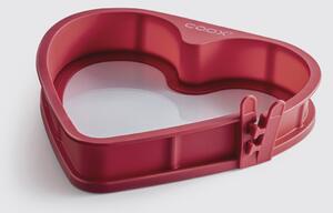 Forma coox SPRING HEART priemer 22 cm so sklenenou základňou, vínová