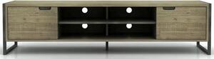 LivinHill TV stolík Flow 200 cm z masívu hnedý/grafit
