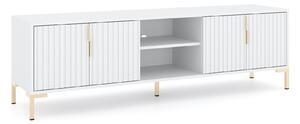 Vivaldi TV stolík Flinn 165 cm biely/zlatý