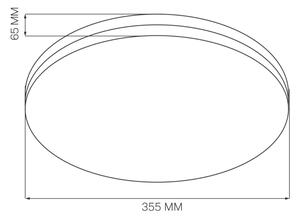 LED Kúpeľňové stropné svietidlo MOON LED/18W/230V čierna IP44