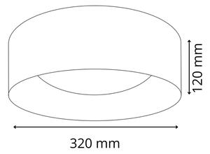 LED Stropné svietidlo TULUZA LED/18W/230V pr. 32 cm čierna