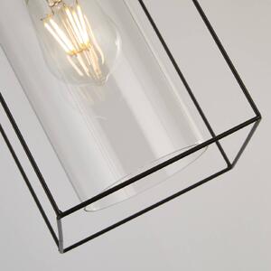 Závesné svietidlo Vesperon, transparentné, sklo, 1-pl., 15 cm, Jasné / priehľadné, Obývacia izba / jedáleň, Sklo, Moderný, Závesné svietidlo