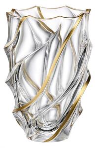 KRIŠTÁĽOVÁ VÁZA BOHEMIA SURF GOLD MATT 280MM