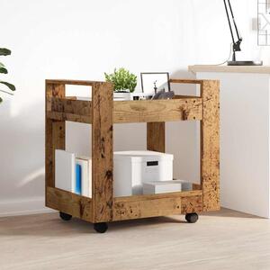 Maison Exclusive - Písací stôl na kolieskach zo starého dreva 60 x 45 x 60 cm Drevený materiál