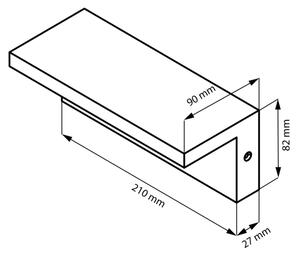 LED Vonkajšie nástenné svietidlo TESA LED/10W/230V IP54 čierna