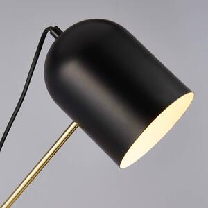 Stojacia lampa Zaliha, čierna/zlatá, kov, 120 cm, E27, Čierna, Obývacia izba / jedáleň, kov, Moderný, Oblúková stojaca lampa