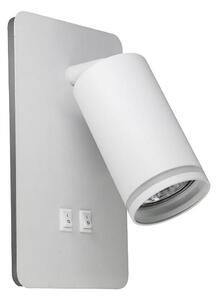 LED Nástenné bodové svietidlo PARIS 1xGU10/10W/230V + LED/6W/230V biela