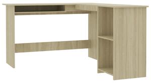 Rohový stôl v tvare L, dub sonoma 120x140x75 cm, drevotrieska