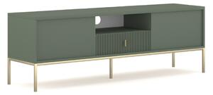Vivaldi TV stolík Maggiore 154,5 cm zelená/zlatá