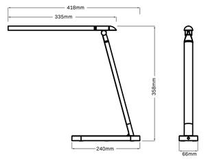 LED Stmievateľná dotyková stolná lampa MADERA LED/7W/230V biela