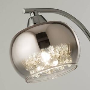 Stolová lampa Ianis, sivá, kov/sklo, výška 36 cm, G9, Jasné / priehľadné, Obývacia izba / jedáleň, Sklo, Moderný, Stojaca lampa