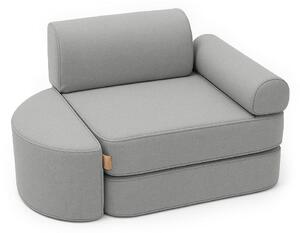MeowBaby® Outzy detské kreslo/pohovka, feather-fog-gray