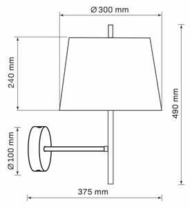 Nástenná lampa ELENA 1xE27/20W/230V biela