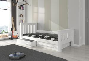 Detská posteľ ODILO, 90x190, biela/grafit