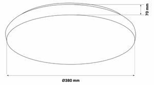 LED Stmievateľné kúpeľňové svietidlo PIRIUS LED/48W/230V 3000-6000K IP44 + DO