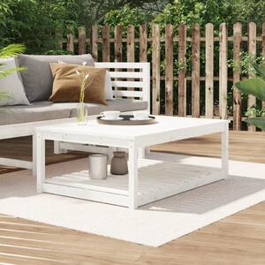 Maison Exclusive - Záhradný stôl Biely 121x82,5x45 cm Masívne drevo Borovica