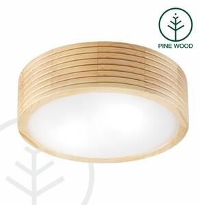 Kúpeľňové stropné svietidlo NATURAL MODERN 2xE27/15W/230V pr. 27,5 cm borovica