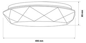 LED Stmievateľné kúpeľňové svietidlo GALAXY LED/72W/230V 3000-6000K IP44 + DO