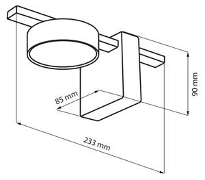 LED Nástenné svietidlo JOY 1xGX53/6W/230V čierna
