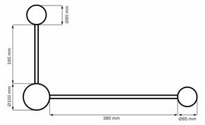 LED Nástenné svietidlo JOY 2xGX53/6W/230V čierna