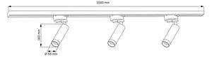 Bodové svietidlo do lištového systému FADO 3xGU10/10W/230V čierna