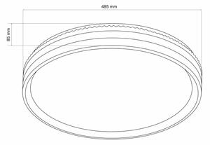 LED Stmievateľné stropné svietidlo BARBARA LED/72W/230V 3000-6000K + DO