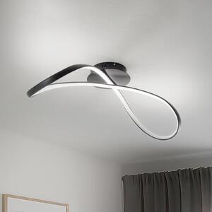 Stropné LED svetlo Infinity, kov, čierne, 4 000 K, Čierna, Obývacia izba / jedáleň, kov, Moderný