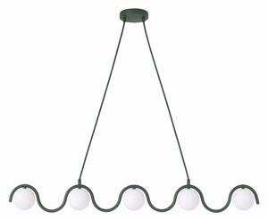 Luster na lanku SINUS 5xG9/8W/230V zelený