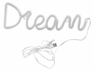 LED Neónová nástenná dekorácia DREAM LED/3W/3xAA USB modrá