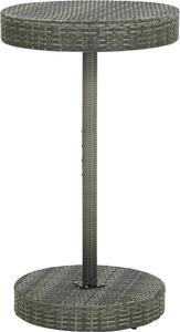 Maison Exclusive - Záhradný stôl sivý 60,5x106 cm Poly ratan