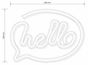 LED Neónová nástenná dekorácia HELLO LED/3W/3xAA USB ružová