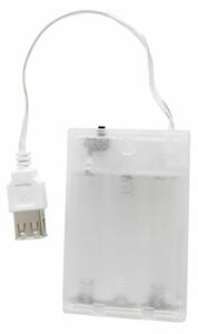 LED Neónová nástenná dekorácia CAT LED/3W/3xAA USB žltá