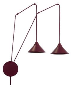 Luster na lanku ABRAMO 2xE27/15W/230V červená