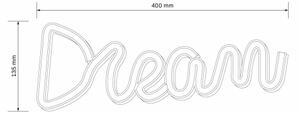 LED Neónová nástenná dekorácia DREAM LED/3W/3xAA USB modrá