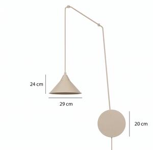 Luster na lanku ABRAMO 1xE27/15W/230V béžová