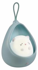 LED Detské orientačné svietidlo so senzorom KITTY LED/0,5W/5V USB modrá