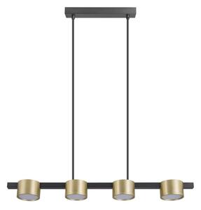 LED Luster na lanku MIRELLA 4xGX53/6W/230V zlatá/čierna