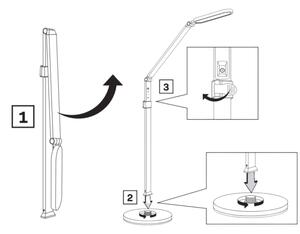 LED Stmievateľná dotyková stojacia lampa FERRARA LED/13W/230V 3000/4000/6000K biela