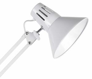 Stolná lampa s klipom WORKER 1xE27/10W/230V biela