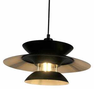 Luster na lanku BERIT 1xE27/20W/230V čierna