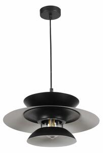 Luster na lanku BERIT 1xE27/20W/230V čierna